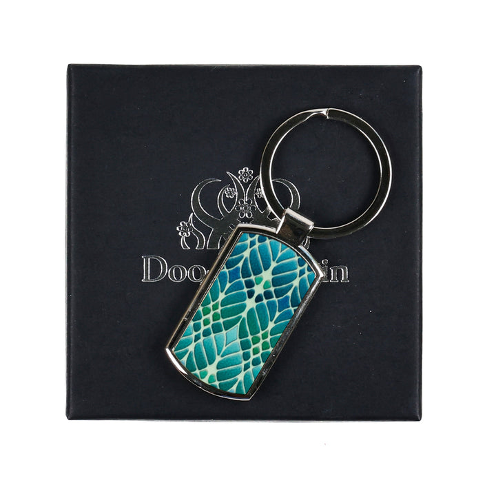 Interwoven Trees - Blue - Millefiori Keyring