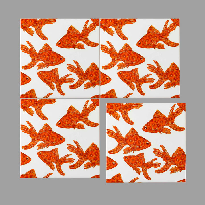 Goldfish Tile Standard Scale - White Background