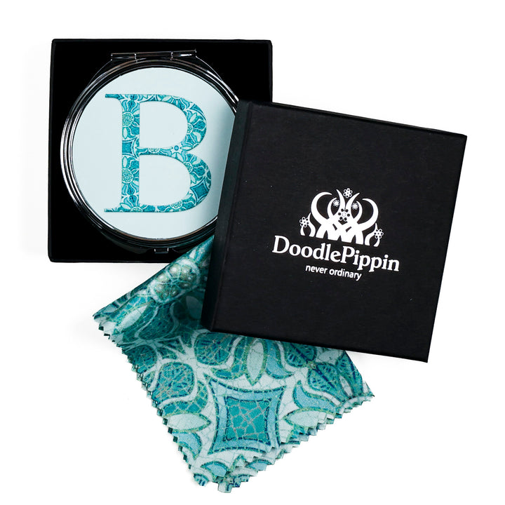 SALE - M-Buchstabe kompakt - Aqua Pomegranate Design