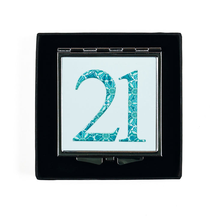SALE - M-Buchstabe kompakt - Aqua Pomegranate Design
