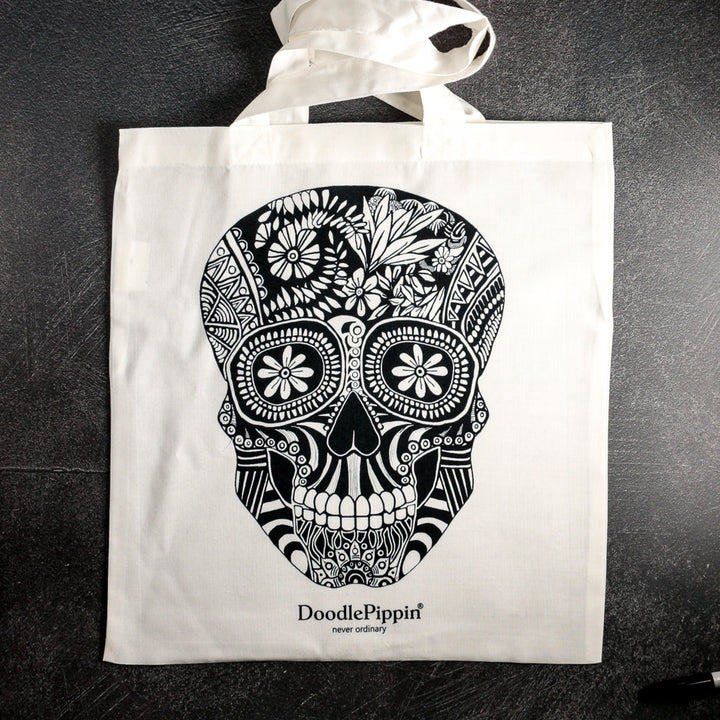 Day of the Dead Skull Tote Bag