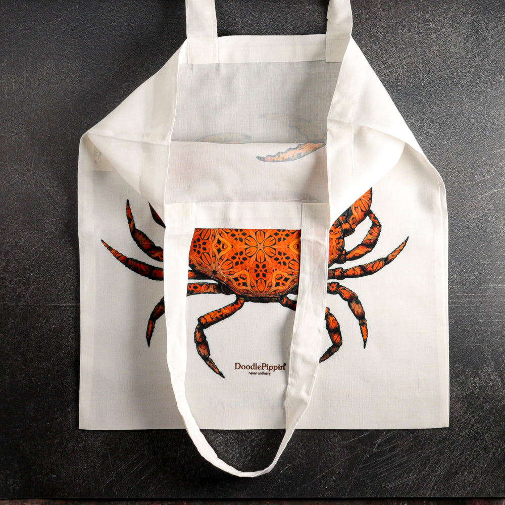 SALE Crab Shopping Bag - Lightweight foldaway tote
