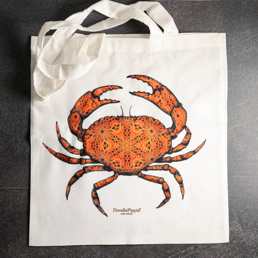 SALE Crab Shopping Bag - Lightweight foldaway tote