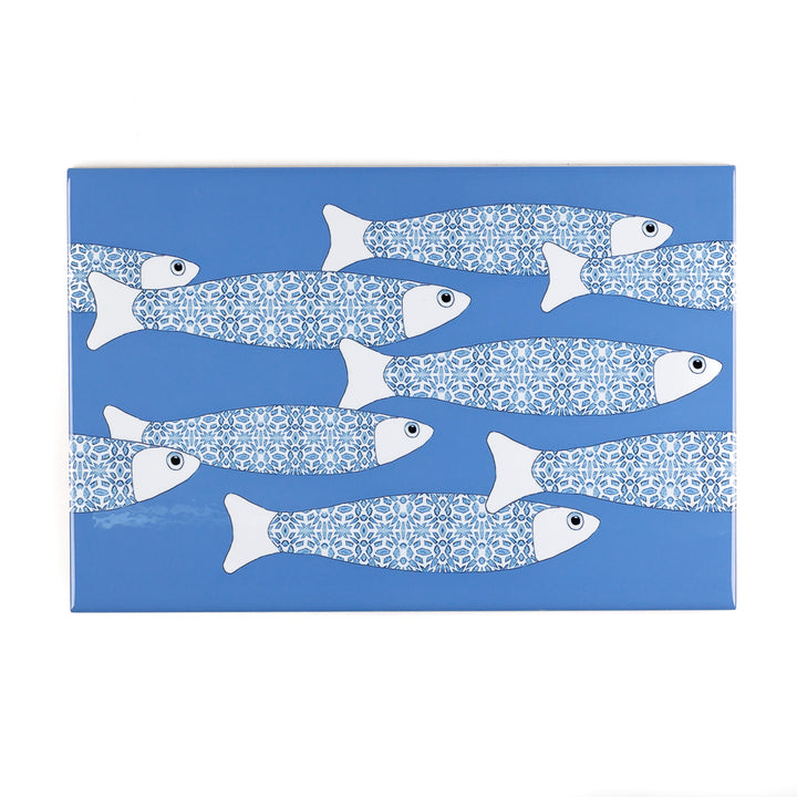 Ocean Shoal Mid Blue Border Tile – Rechteckig – 30x20cm