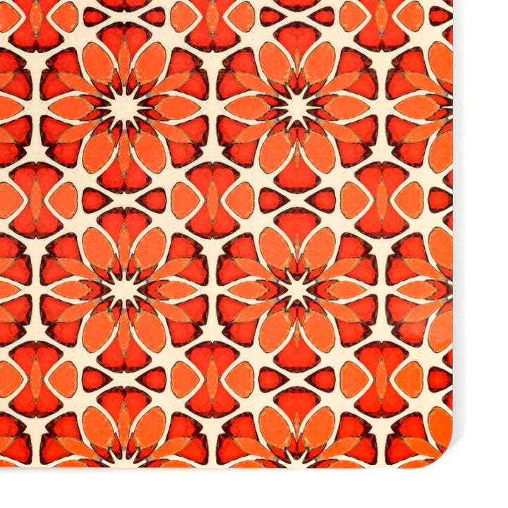 Moroccan Flower Placemat - Orange Apricot Cream