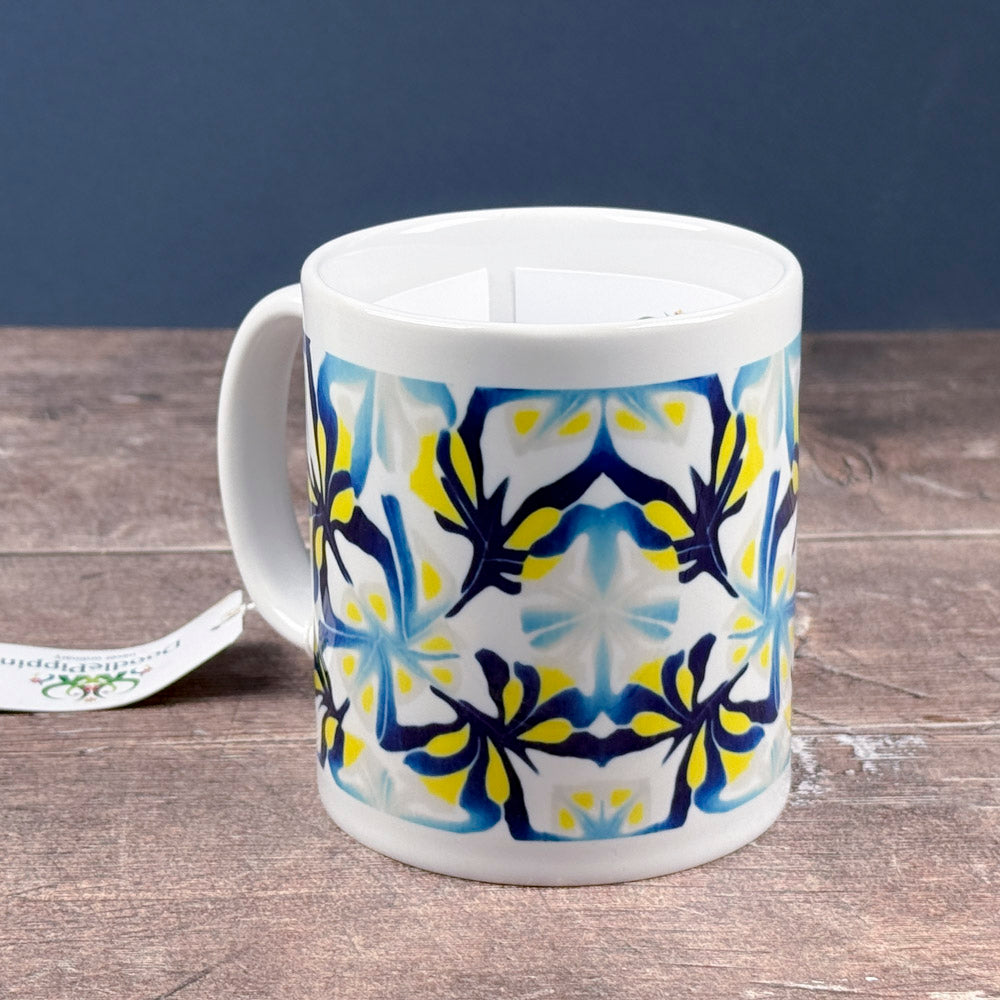 Navy Yellow Abstract Mug