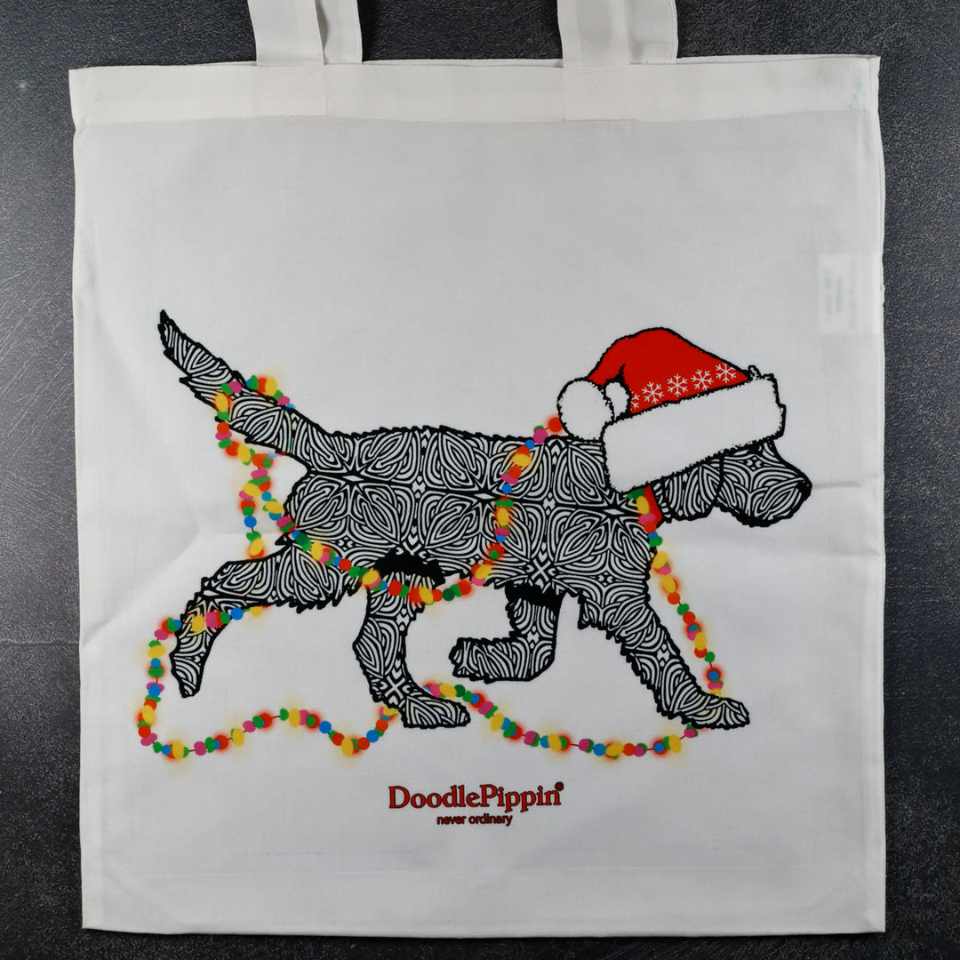SALE SECOND - Christmas Dog Shopping Bag - Lightweight foldaway tote