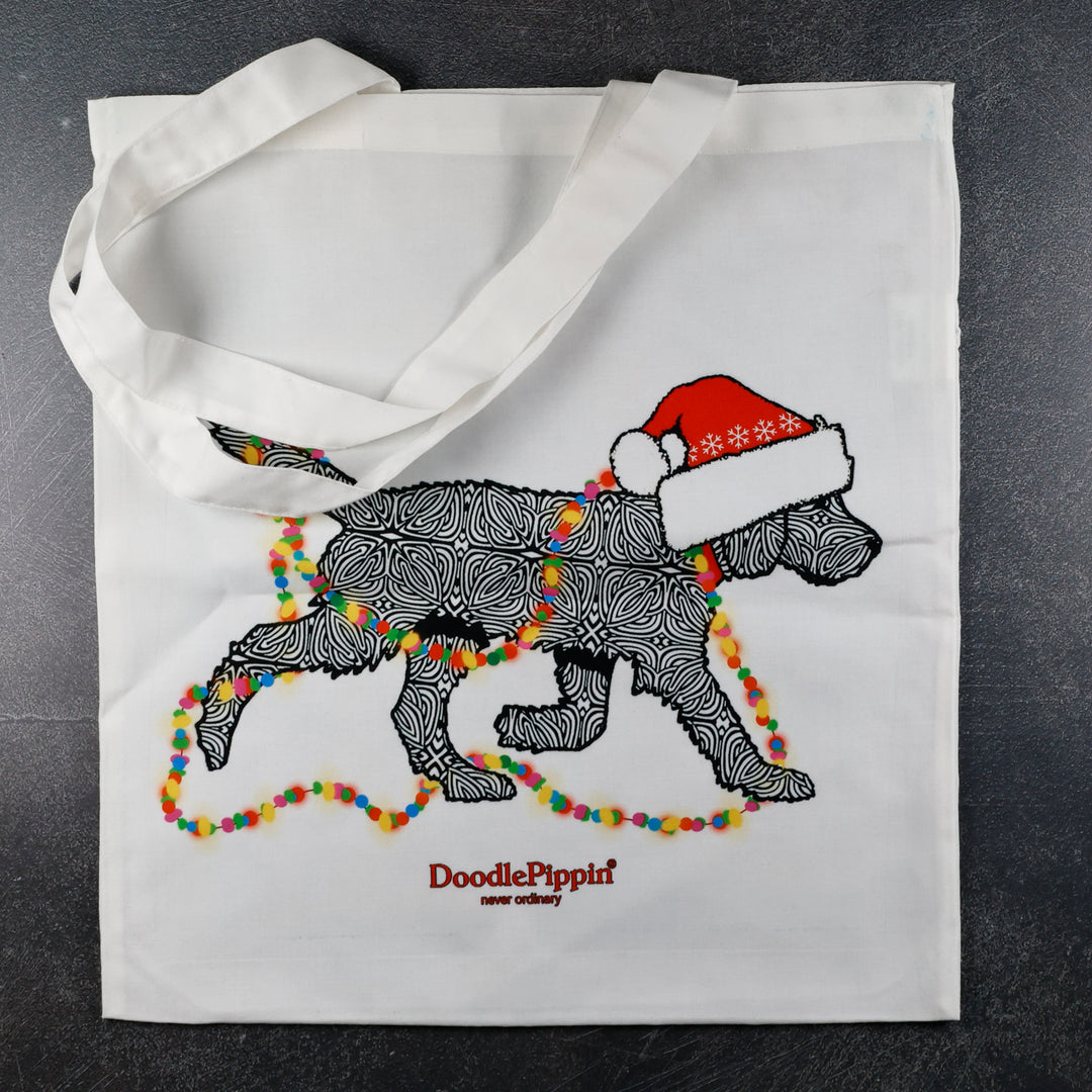 SALE SECOND - Christmas Dog Shopping Bag - Lightweight foldaway tote