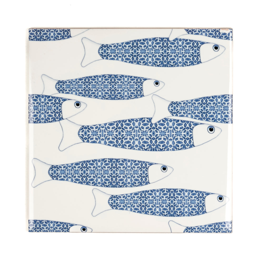 Ocean Shoal tile - Navy Blue