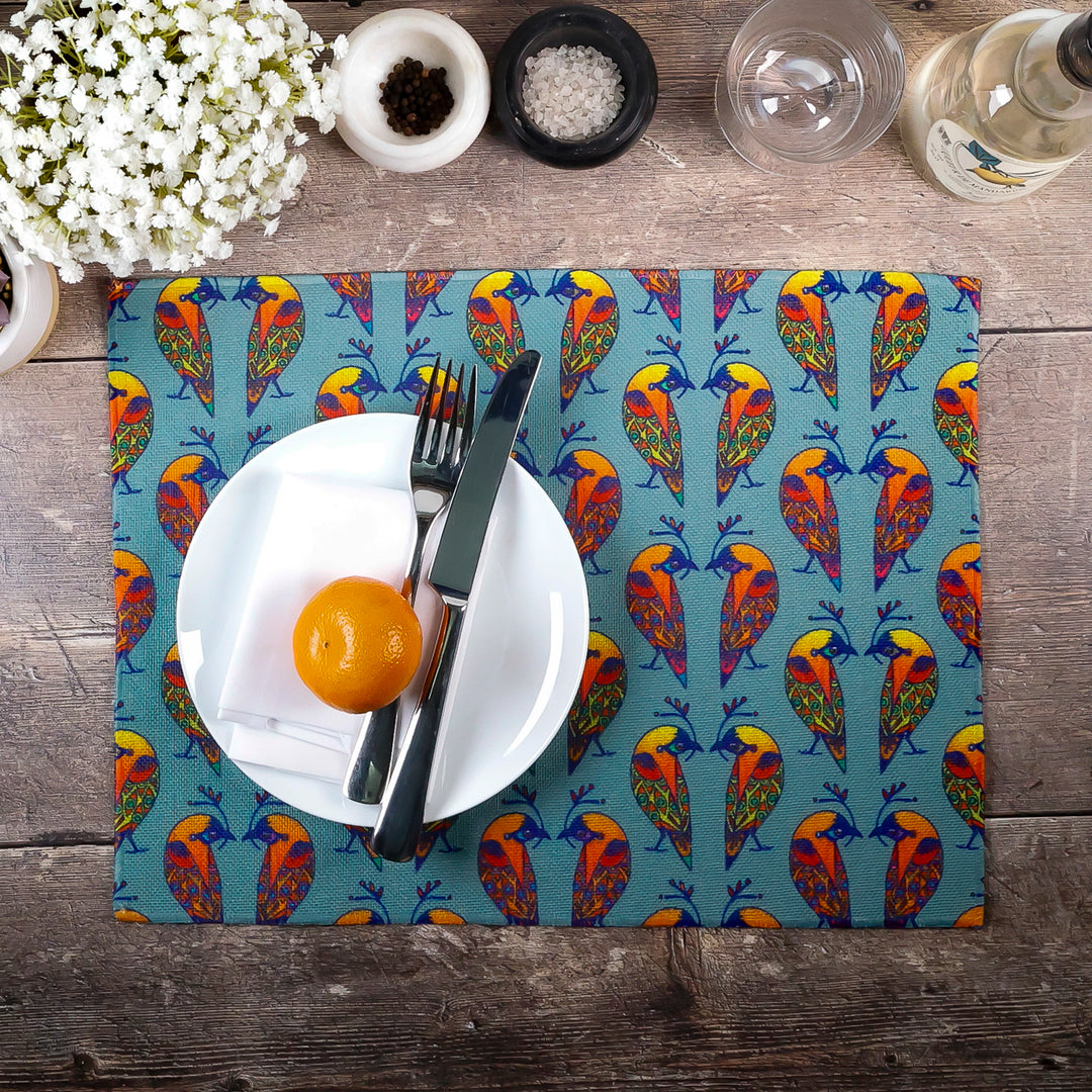 Lovebirds Fabric Placemat - Colourful