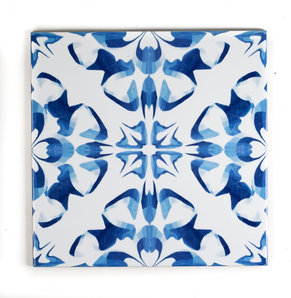 SALE SET - 6x 20cm Vintage country style - blue Delft decorative tiles ...