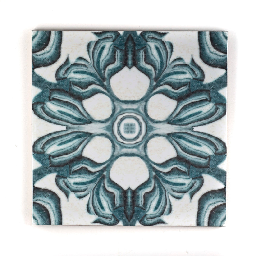 SALE SET : 6 x 20cm tiles - Hedera - Mixed Floral - Vintage design