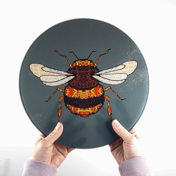 SALE - Large Bumble Bee Circular Chopping Board (30cm)
