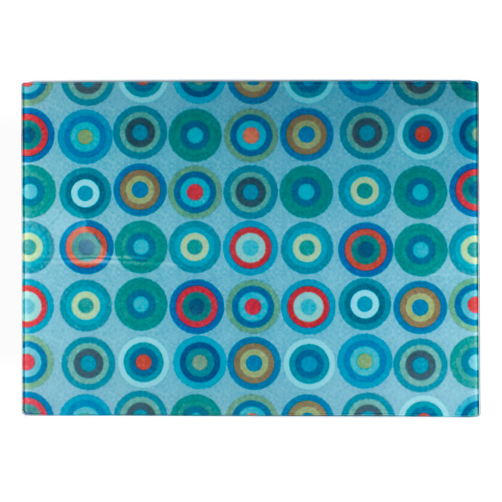 SALE - Large Blue Green Red Circles Worktop Protector (smooth)