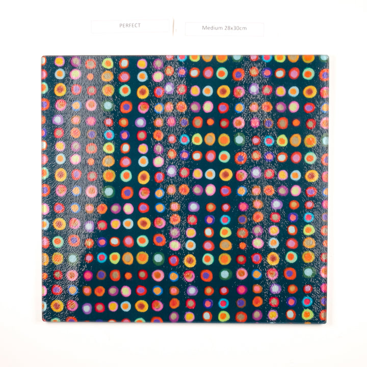 SALE - Colourful Spotty Abstract Worktop Protector (Medium - 30x28cm)