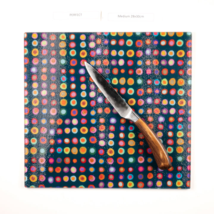 SALE - Colourful Spotty Abstract Worktop Protector (Medium - 30x28cm)