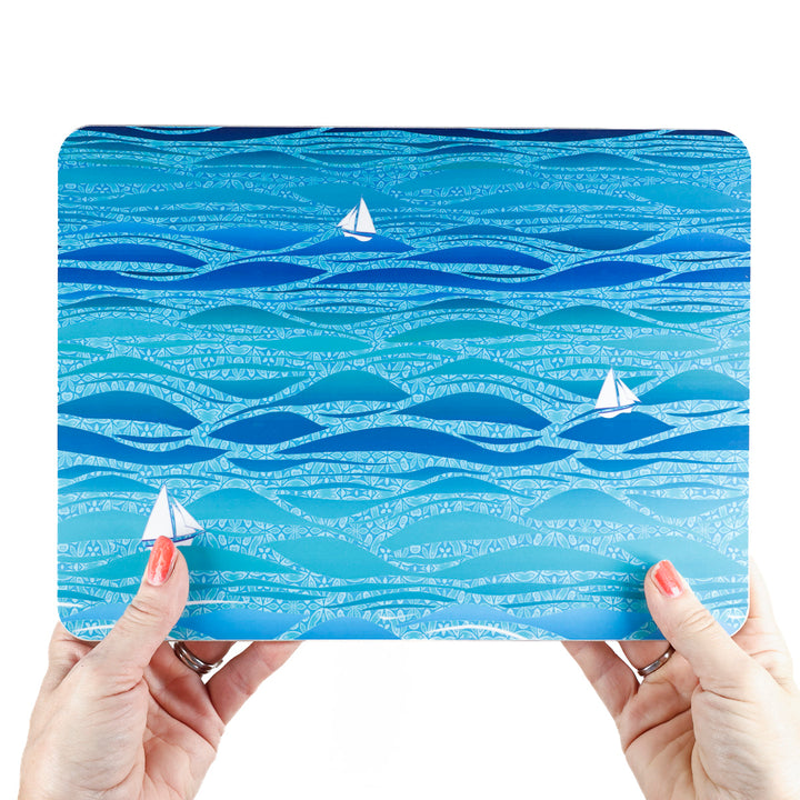 Caribbean Sailing Placemat - Blue Boats