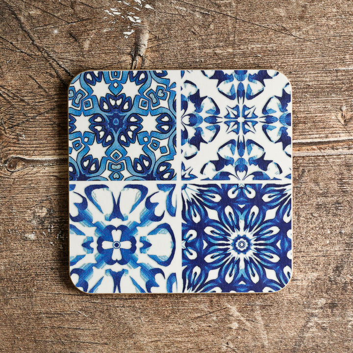 Set de table Inséparables - Bleu et blanc