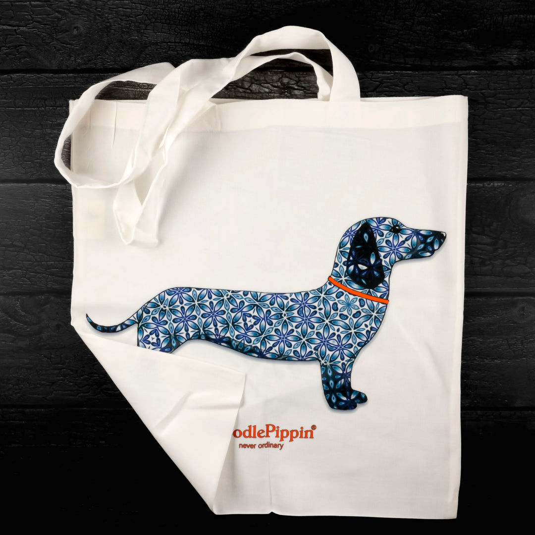 SALE Dachshund Shopping Bag - Lightweight foldaway tote