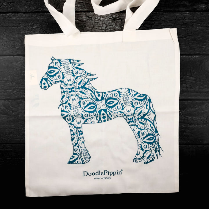 SALE Blue Pony Shopping Bag - Lightweight foldaway tote