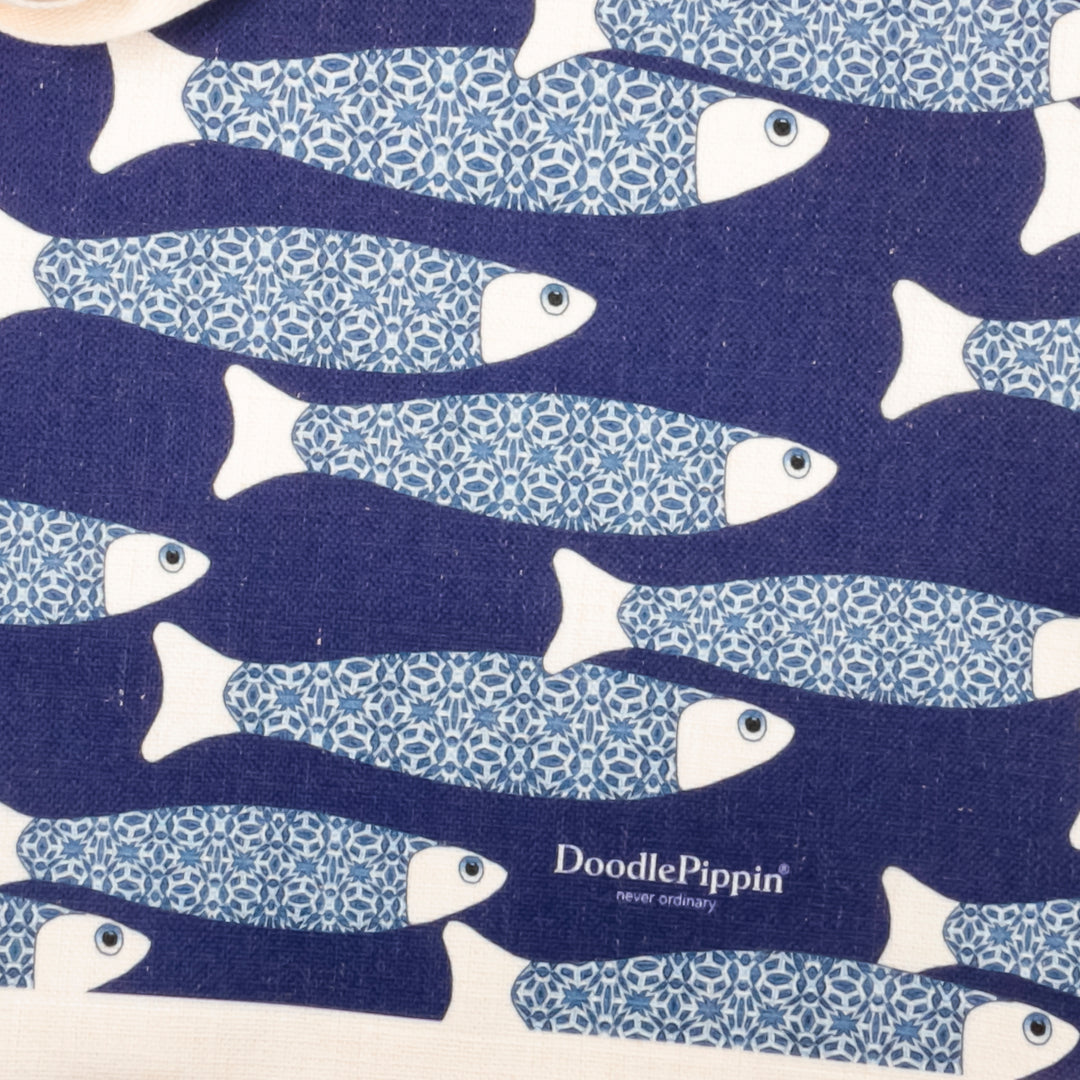 Navy Blue Ocean Shoal Tote Bag