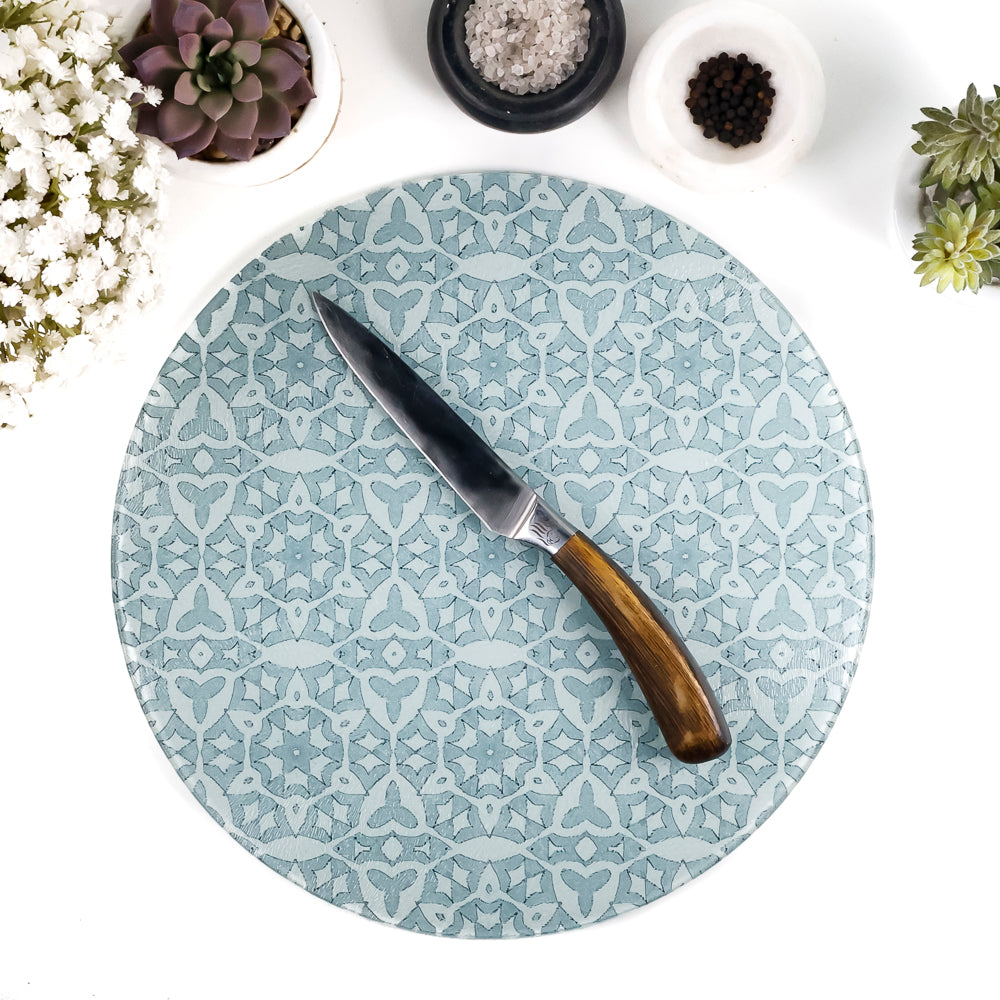 Grey Stonework - Circular Chopping Board