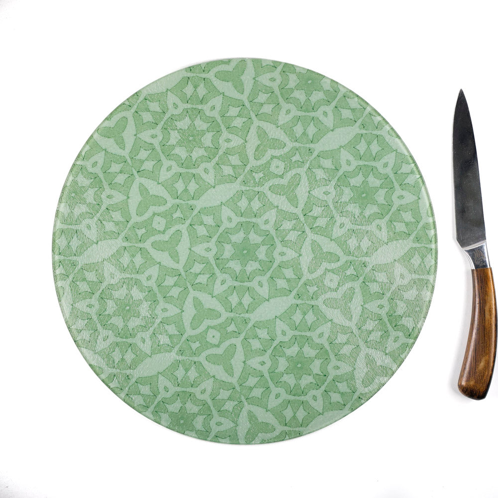 Green Stonework - Circular Chopping Board