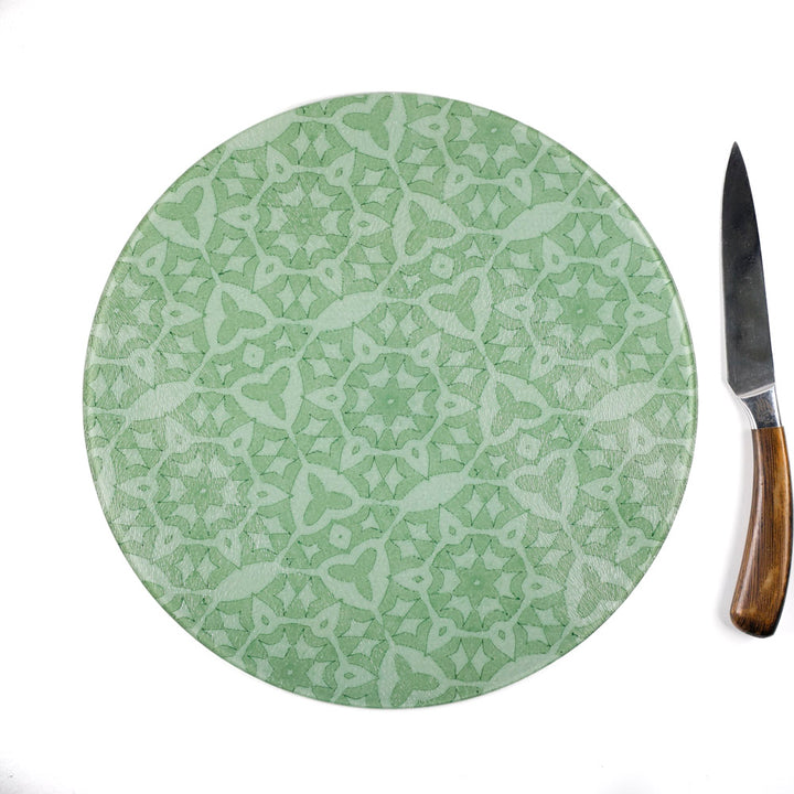 Green Stonework - Circular Chopping Board