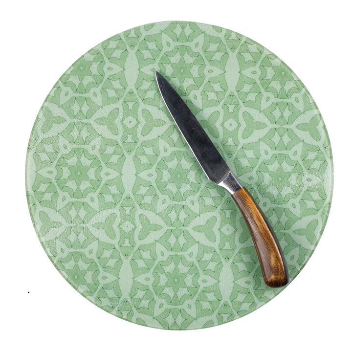 Green Stonework - Circular Chopping Board