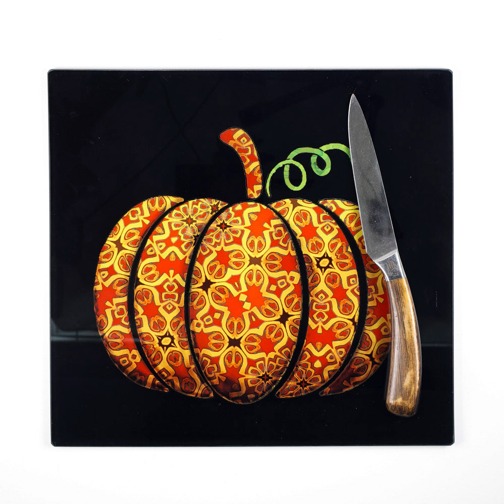 Red Gold Autumn Pumpkin Chopping Board
