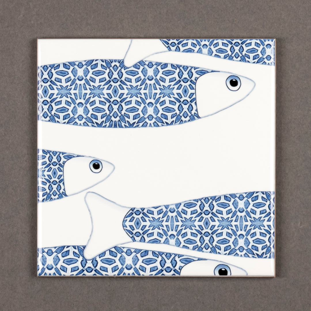 Ocean Shoal tile - Navy Blue