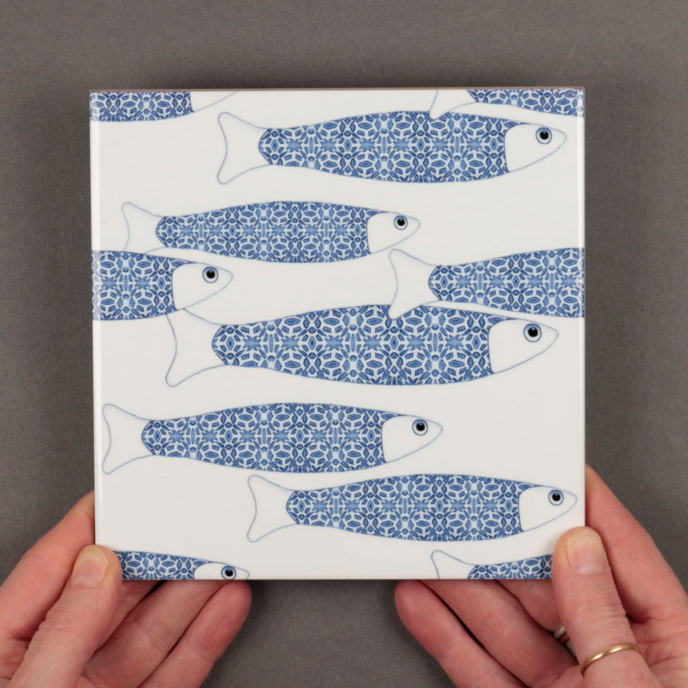 Ocean Shoal tile - Navy Blue