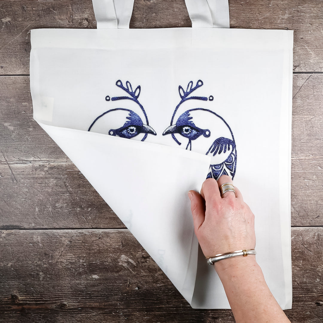 SALE - Lovebirds Lightweight cotton tote bag