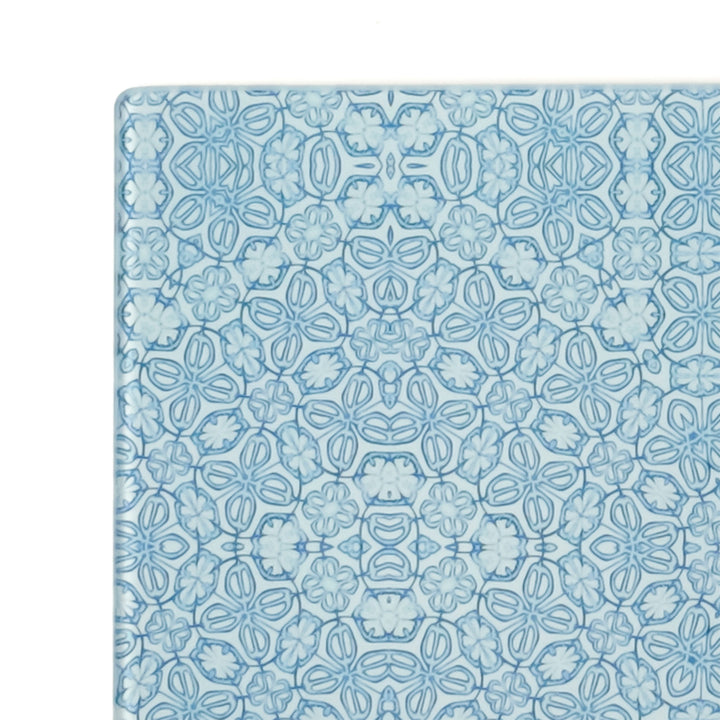 Blue Turkish Flower Chopping Board - Delicate Blue Grey
