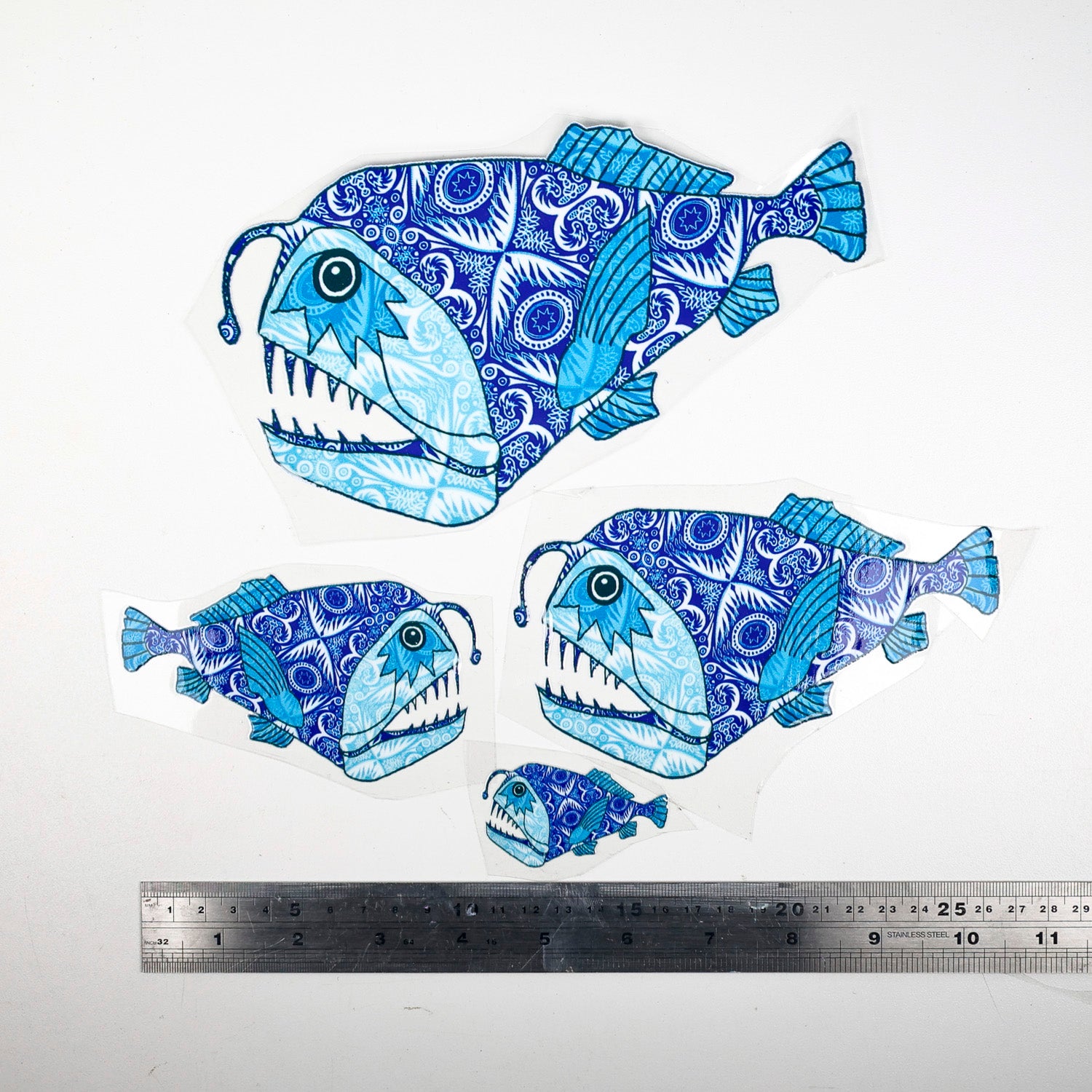 SALE Illustrated Angler Fish decal set – DoodlePippin