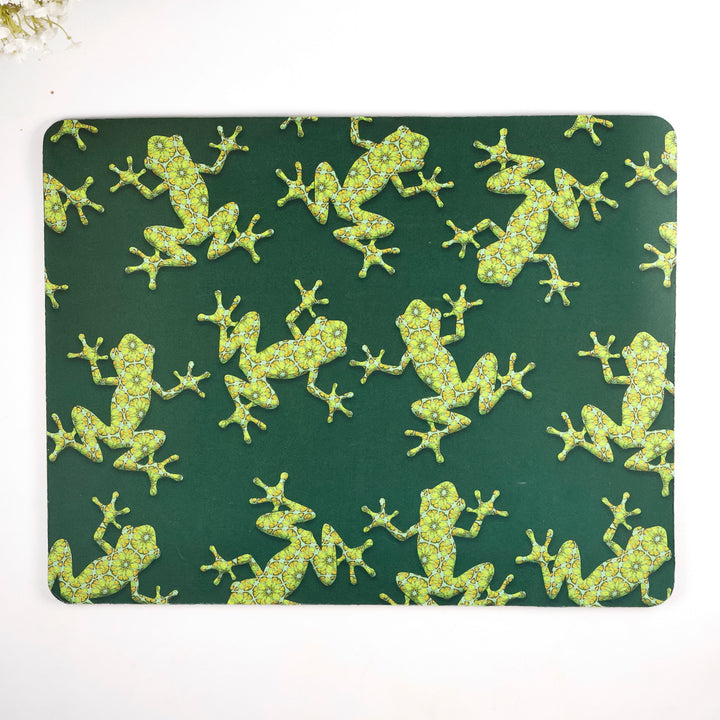 Green Frog "Moroccan Flower" Mouse Mat / Gaming Mat
