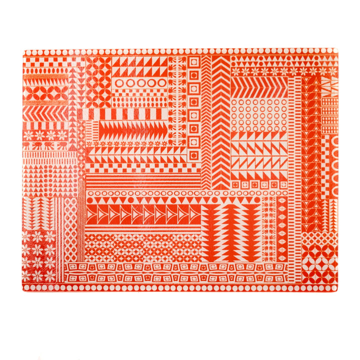 SALE Geometric Orange Zigzag Worktop Protector