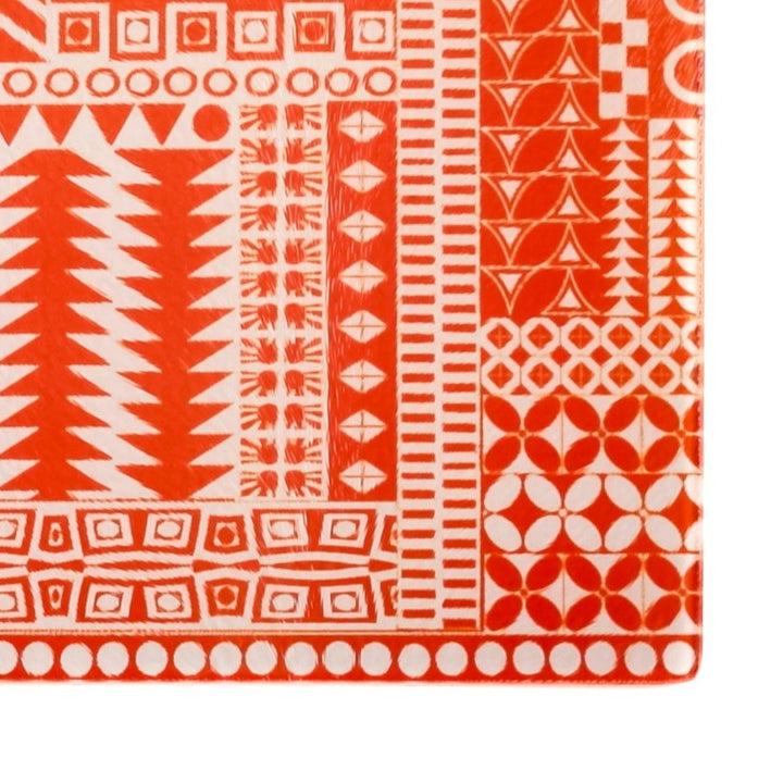 Geometric Orange Zigzag Worktop Protector