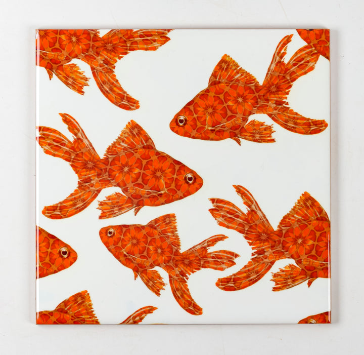 Goldfish Tile Standard Scale - White Background