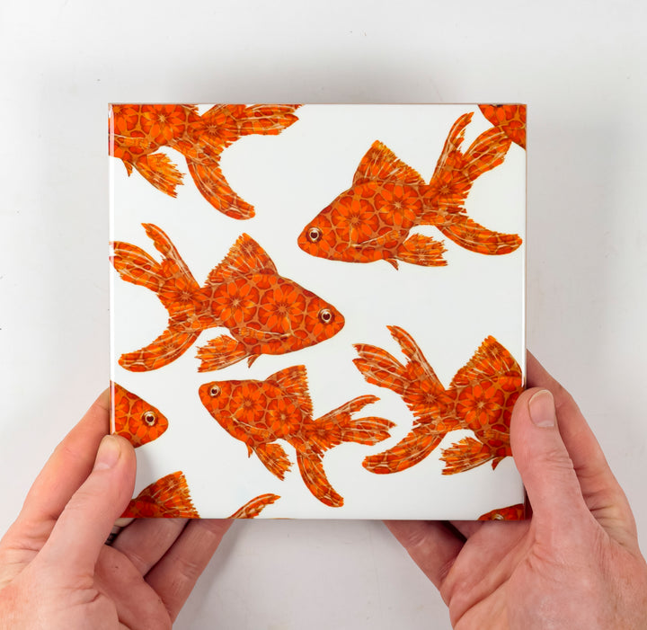 Goldfish Tile Standard Scale - White Background