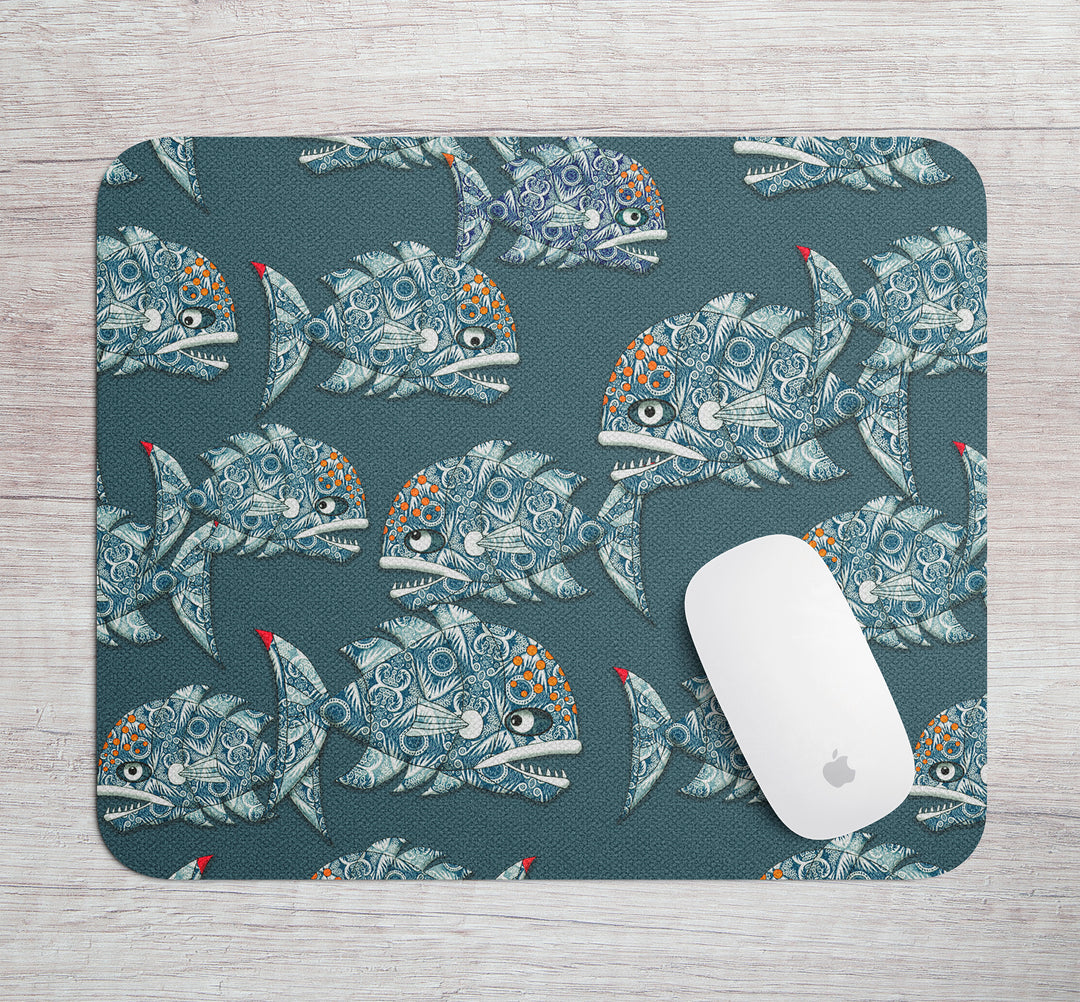 Grumpy Fish Mouse Mat / Gaming Mat