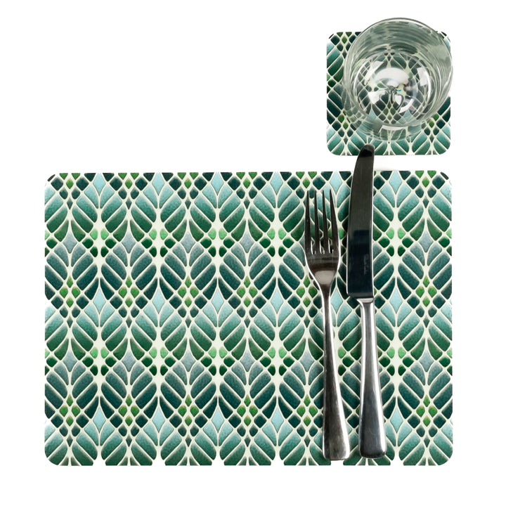 Interwoven Trees Placemat - Muted Greens