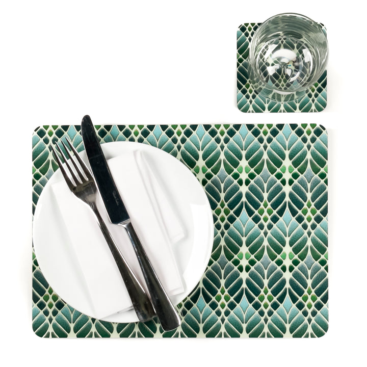 Interwoven Trees Placemat - Muted Greens