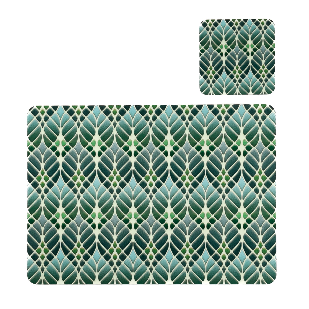Interwoven Trees Placemat - Muted Greens