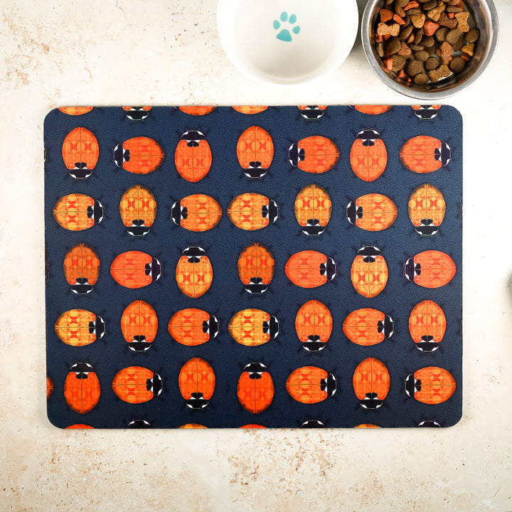 Lanternbug / Ladybird Large Pet Food Mat