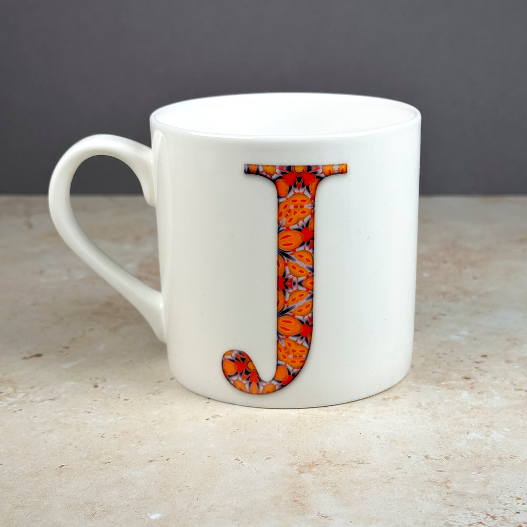 SALE SECOND - Letter "J" (bone china mug)