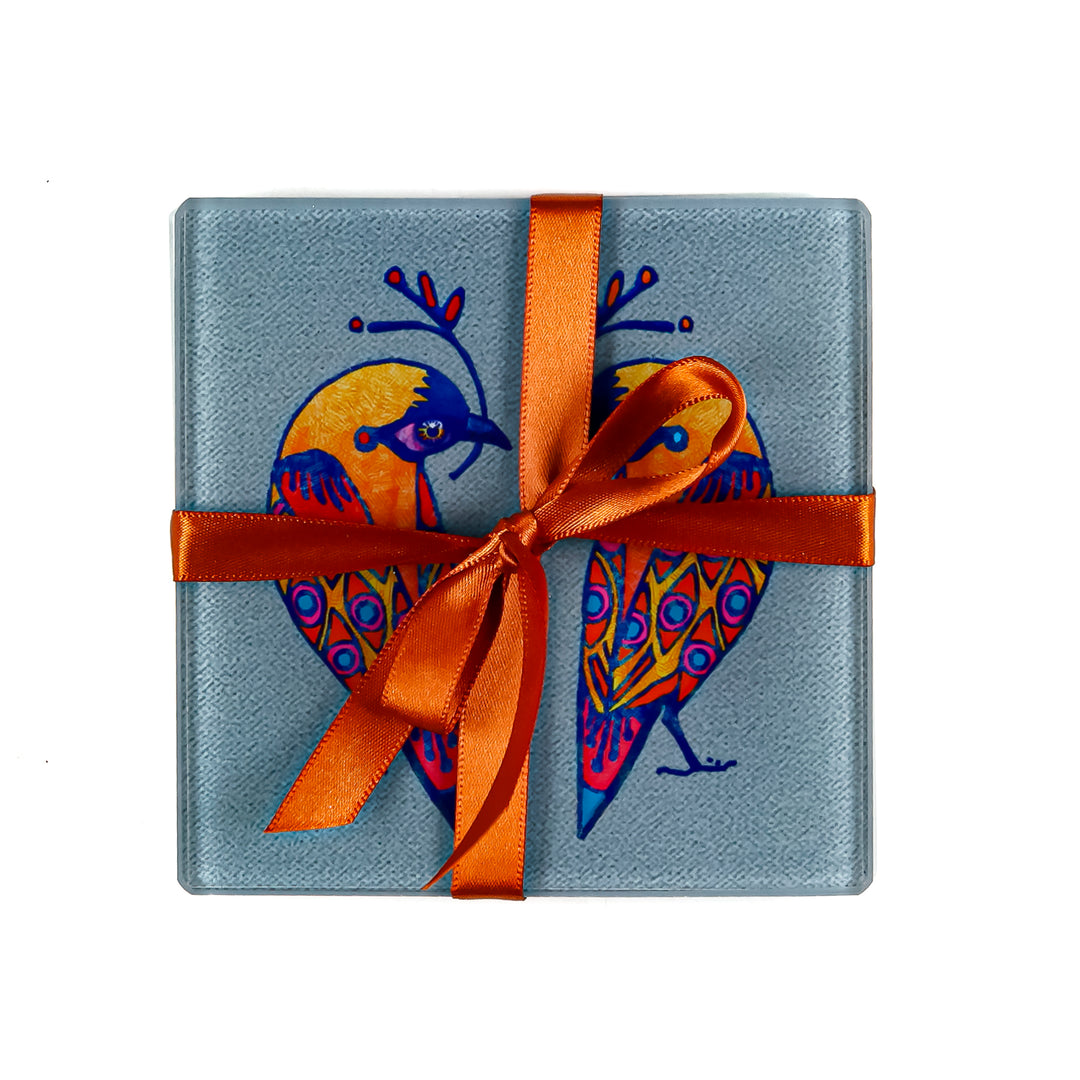 Lovebirds Coaster - Parrot Colours