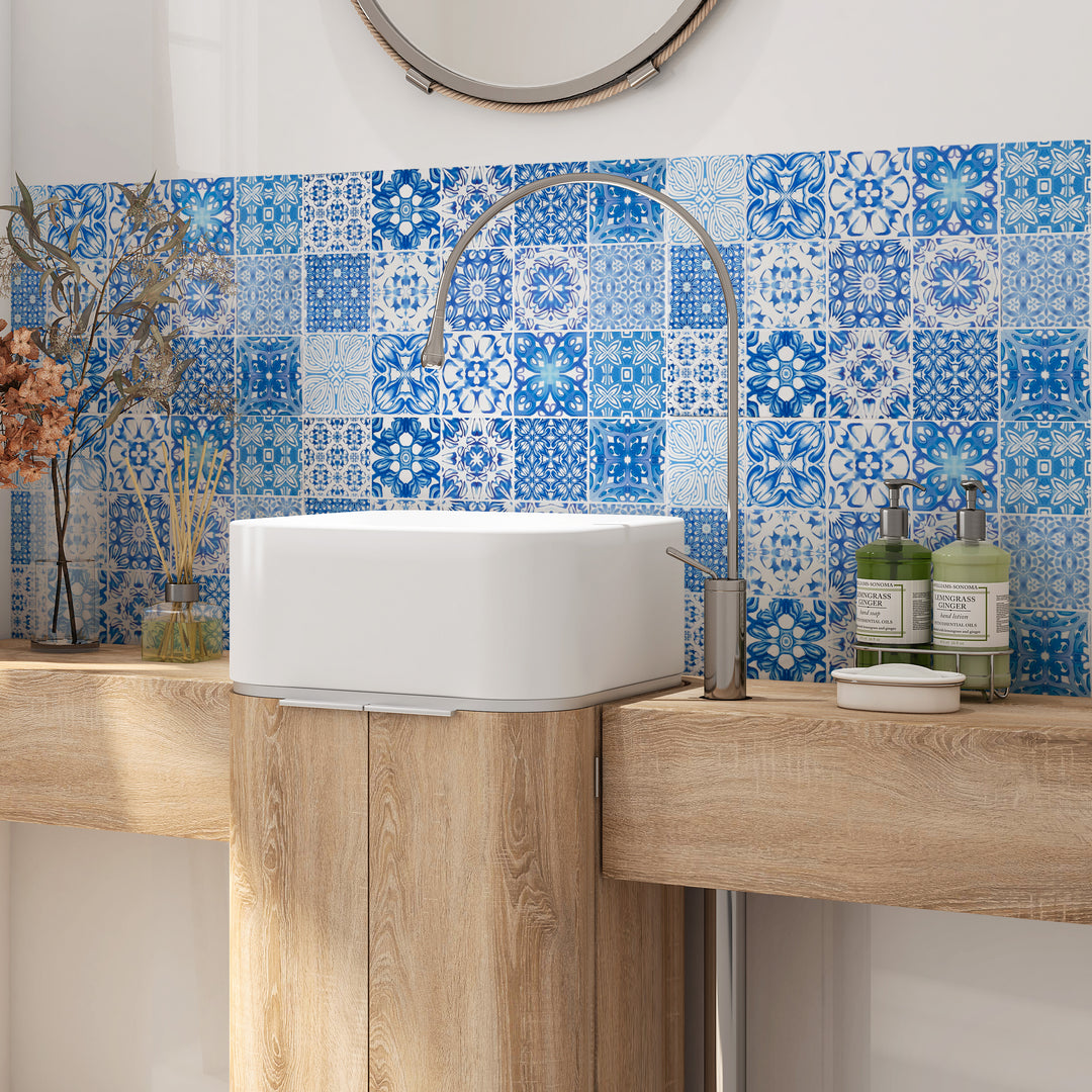 Mix and Match Ceramic tiles - Sky Blue Mix