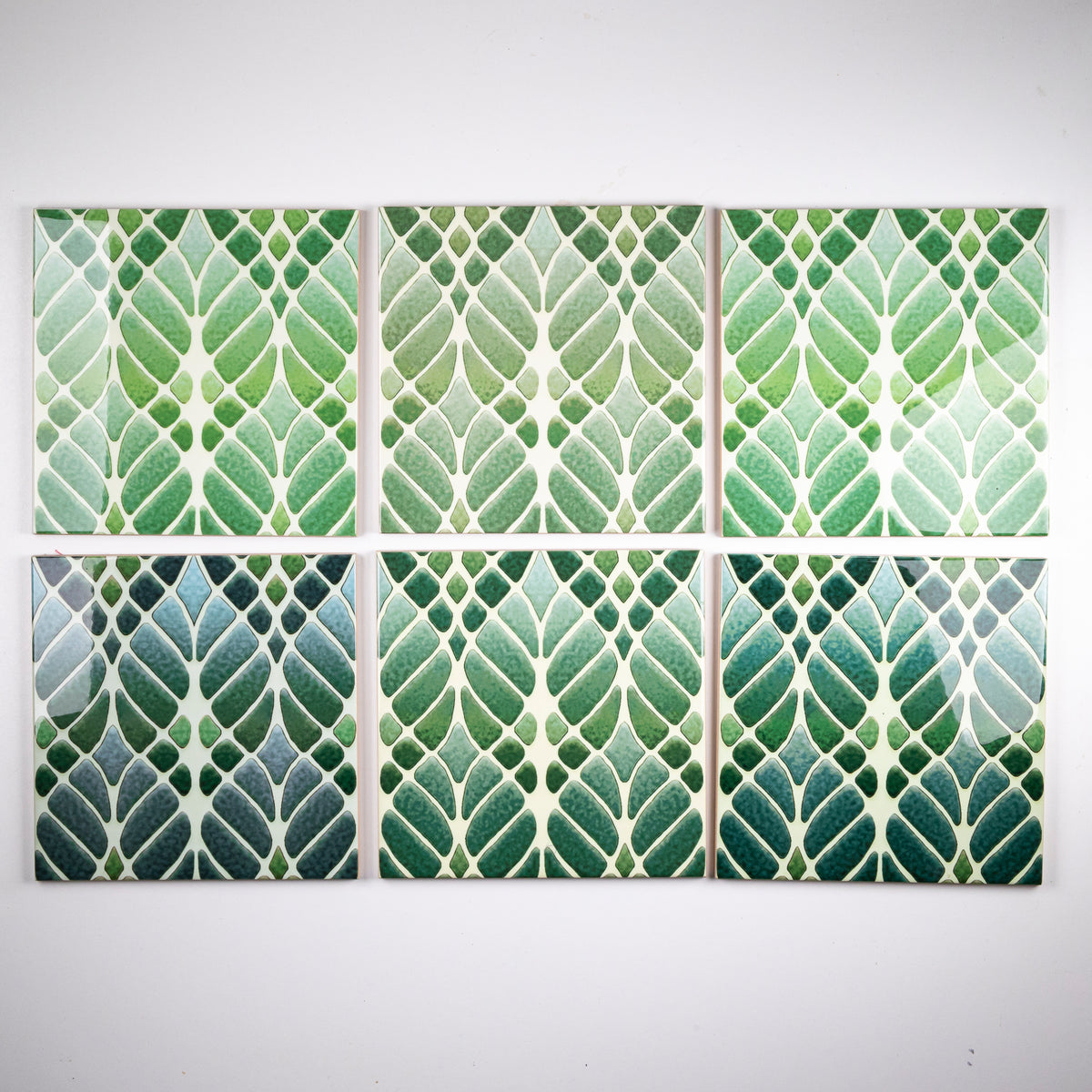 SALE SET of 6 x 15.2cm 'Interwoven Trees' Tiles - Large Scale - Mixed ...