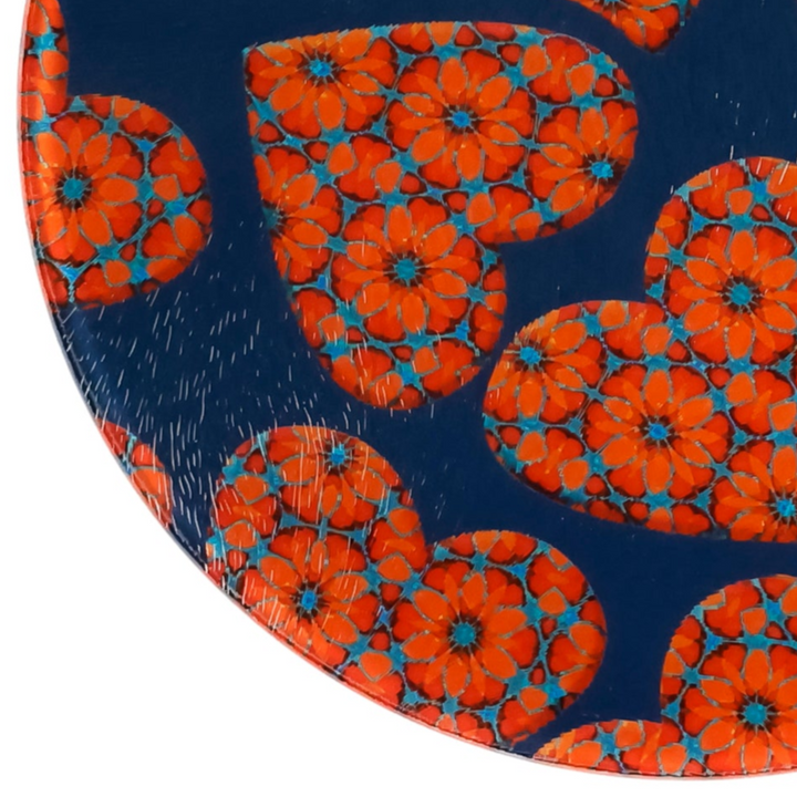 Moroccan Hearts Chopping Board (circular)